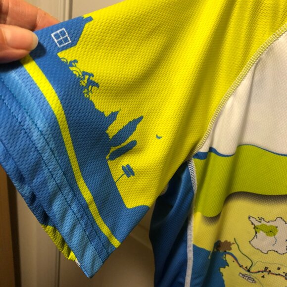 Louisard64 men blue and yellow cycling jersey, from France, size 3XL - Picture 5 of 7